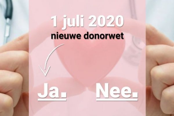 Aanpak nieuwe donorwet uitgesteld vanwege coronacrisis.